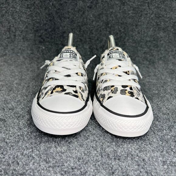 Converse Shoreline Shoes Women's 7 White Cheetah Print Chuck Taylor All Star Low - Picture 2 of 11